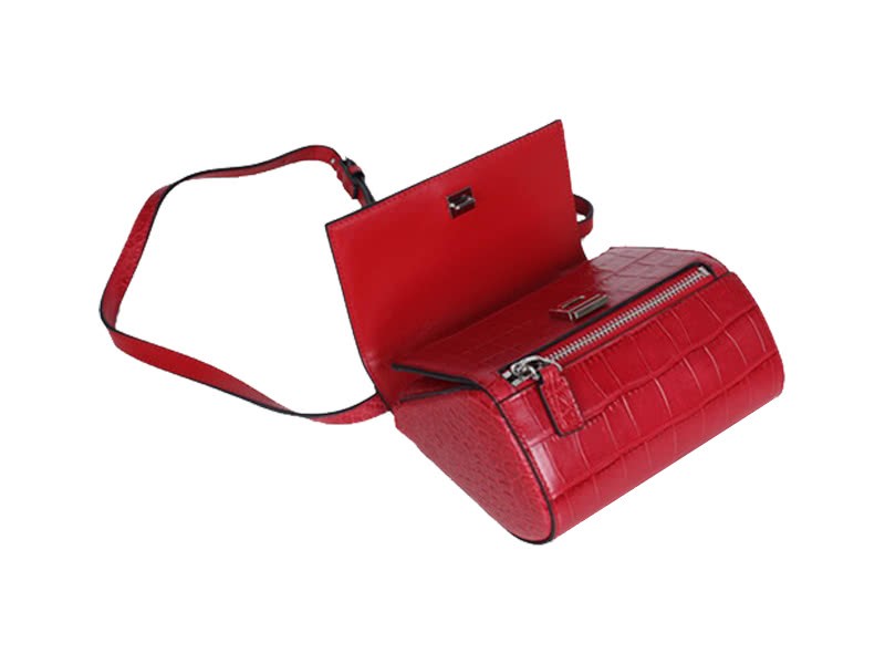 Givenchy Mini Pandora Box Bag Croc Leather Red 4