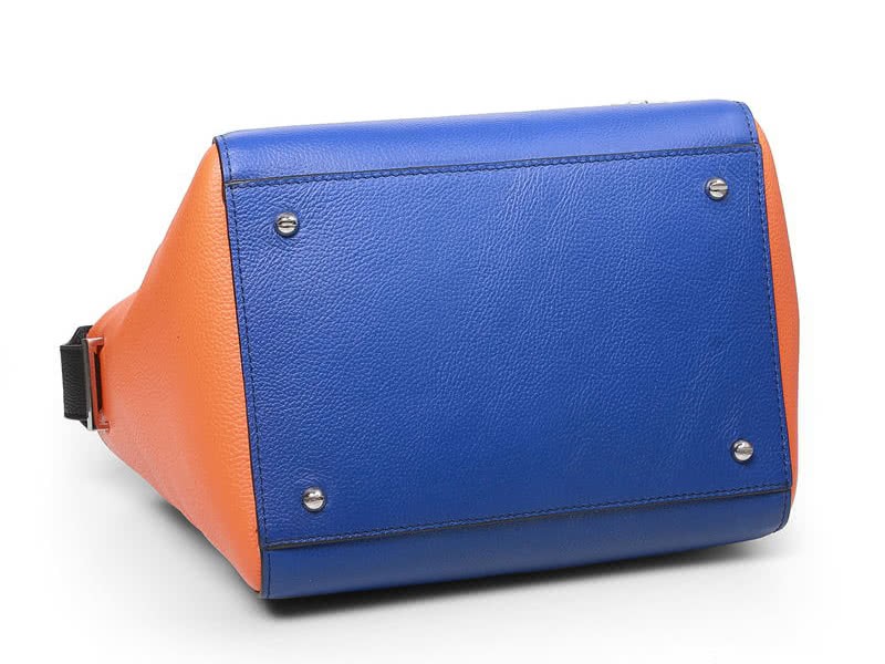 Givenchy Leather Hdg Convertible Tote Blue Orange 5
