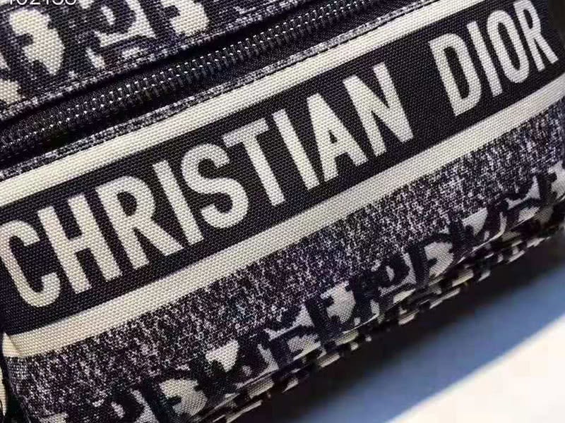Dior Oblique With Christian Logo Backpack Black 6