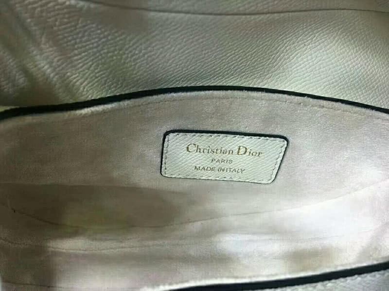 Dior Mini Saddle Calfskin Bag Gold Hardware White m0447s3 8