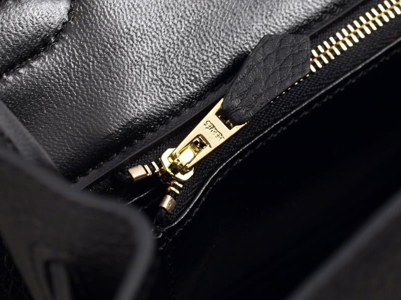 Hermes Birkin 35cm Clemence Black With Golden Hardware 10
