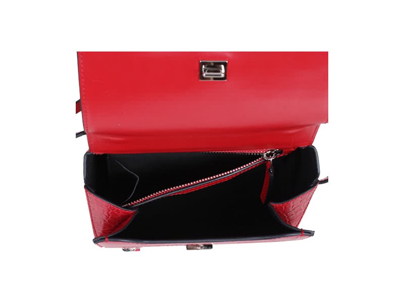 Givenchy Mini Pandora Box Bag Croc Leather Red 6