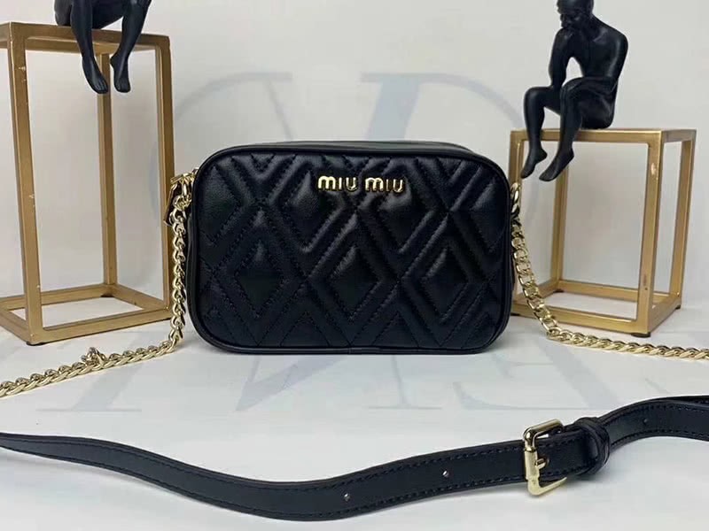 Miu Miu Calfskin Leather Belt Bag Black 1