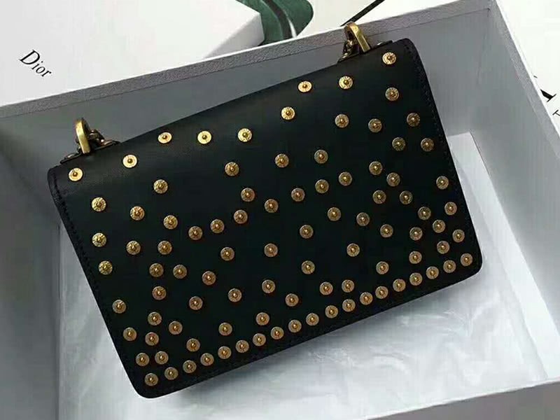 Dior J'Adior Gold Studded Flap Mini Chain Bag Black dstud01 3