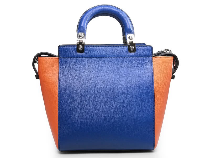Givenchy Leather Hdg Convertible Tote Blue Orange 3