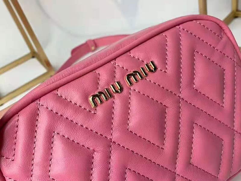 Miu Miu Calfskin Leather Belt Bag Hot Pink 5