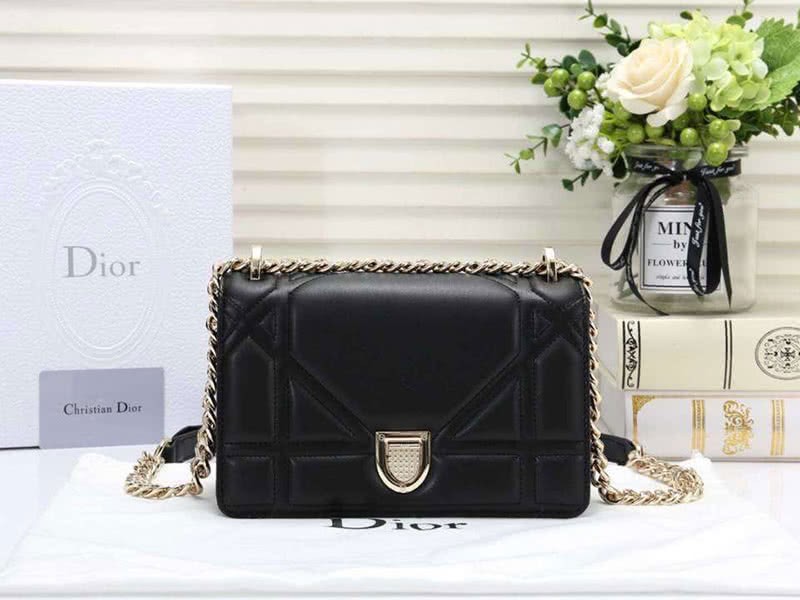 Dior Small Diorama Lambskin Bag Black d0526 1