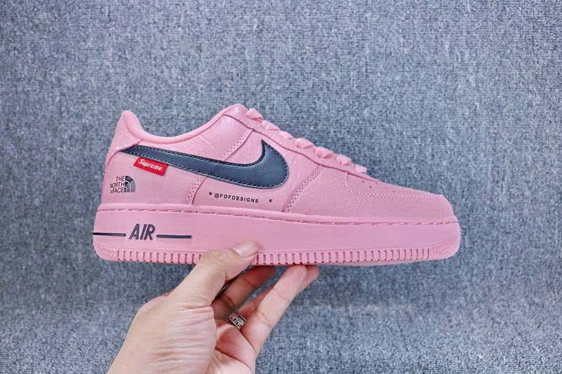 Nike Air force 1 x Supreme x The North Face Shoes Pink Women 5
