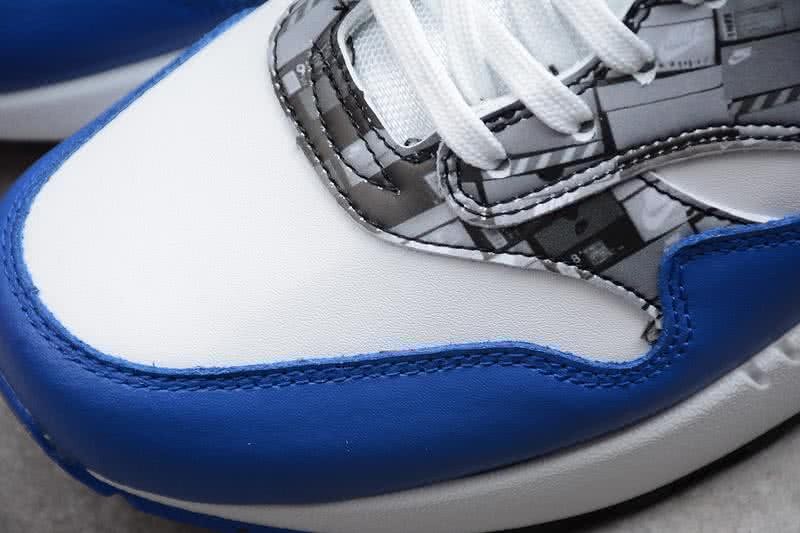 Nike Air Max 1 White Blue Shoes Men 8