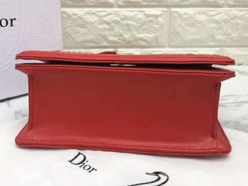 Dior Small Diorama Calfskin Bag Red d0421-12 8