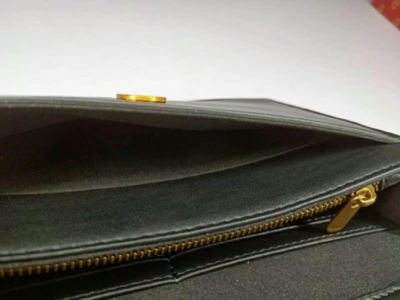 Dior Saddle Calfskin Leather Clutch Black d6620 9