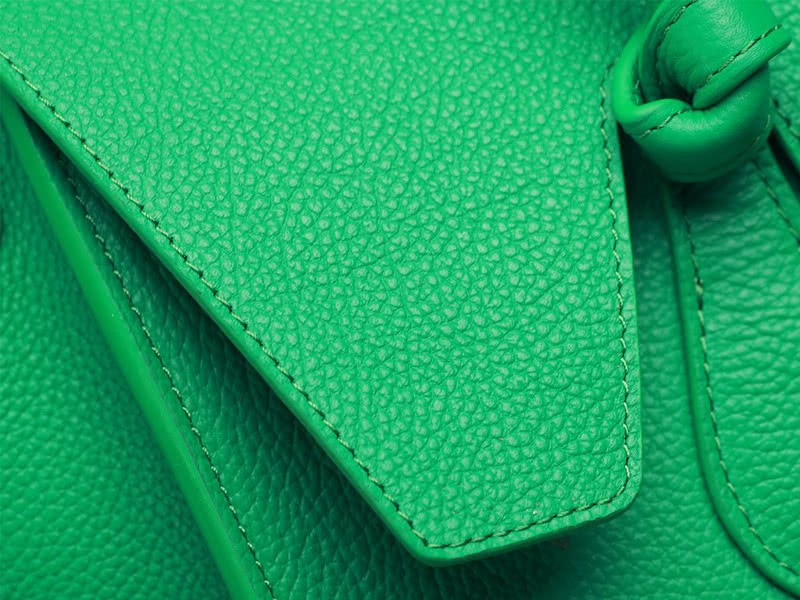 Celine Tie Nano Top Handle Bag Leather Green 8