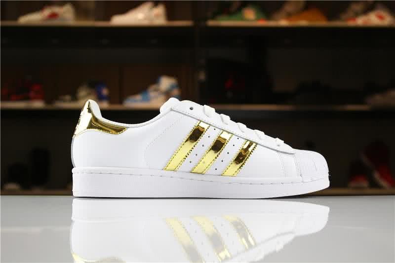 Adidas SUPERSTAR Sports Shoes  White and Gold Men/Women 3