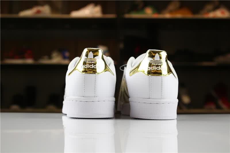 Adidas SUPERSTAR Sports Shoes  White and Gold Men/Women 5