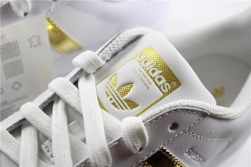 Adidas SUPERSTAR Sports Shoes  White and Gold Men/Women 6