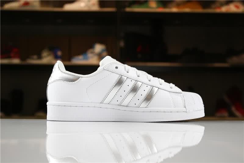 Adidas SUPERSTAR Sports Shoes  White/Silver Men/Women 3