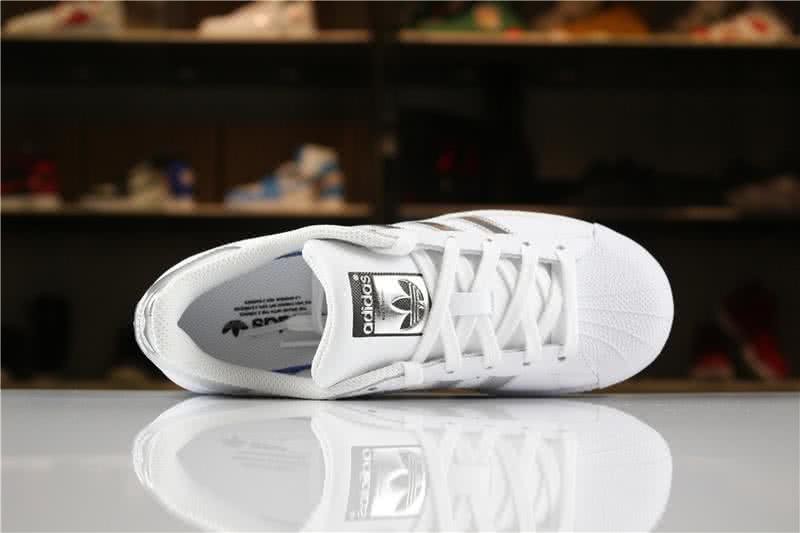 Adidas SUPERSTAR Sports Shoes  White/Silver Men/Women 4