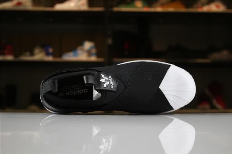 Adidas Superstar Slipon W S Black Upper White Sole Men And Women 5