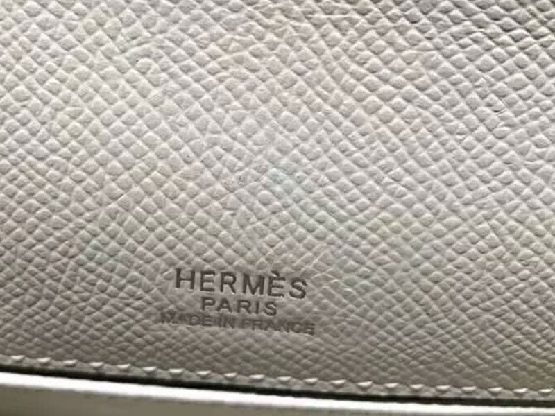 Hermes Epsom Mini Kelly Pochette Silver Hardware White 8