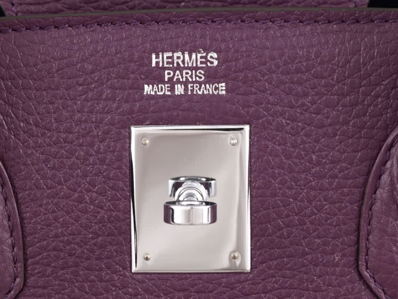 Hermes Birkin 35cm Togo Clemence Raisin 9