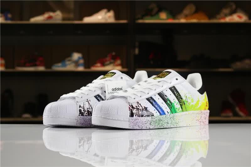 Adidas SUPERSTAR White and Ink Color Men/Women 2