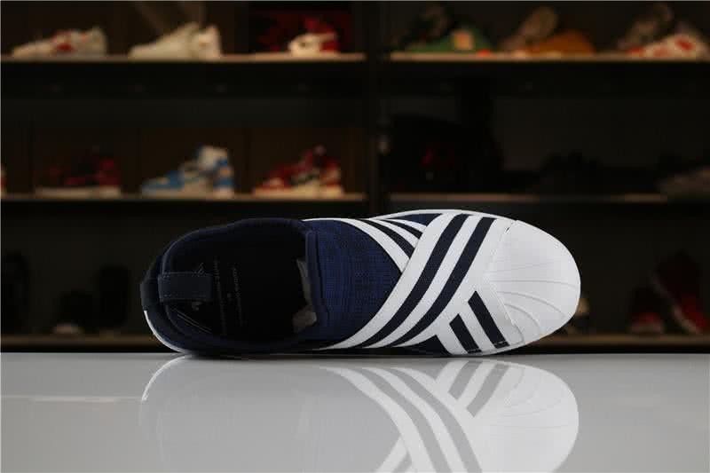 Adidas Superstar Slipon W S Black And White Stripe White Sole Men And Women 4