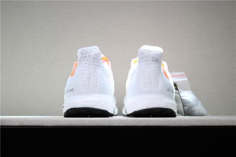 Adidas Ultra Boost 4.0  Men/Women White/Orange 5