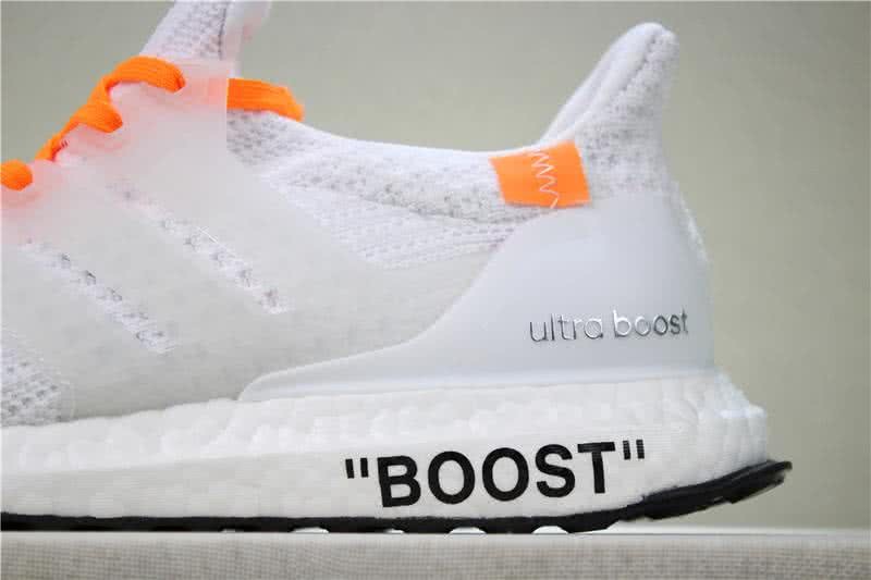 Adidas Ultra Boost 4.0  Men/Women White/Orange 7