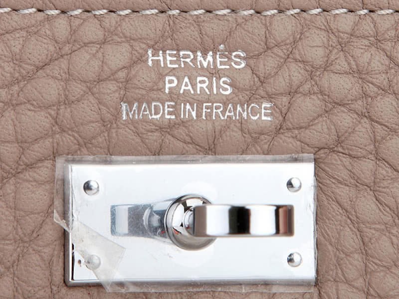 Hermes Dogon Togo Original Leather Kelly Long Wallet Grey 5