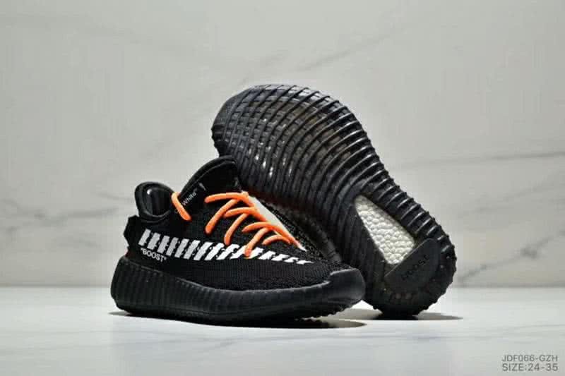 Adidas Yeezy 350 V2 Kids Black/White/Orange 4
