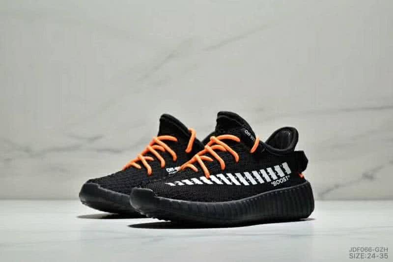 Adidas Yeezy 350 V2 Kids Black/White/Orange 6