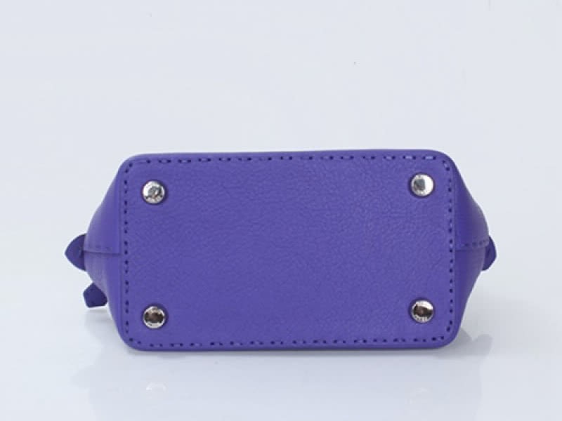 Fendi Original Leather Mini Selleria Adele Satchel Violet 3