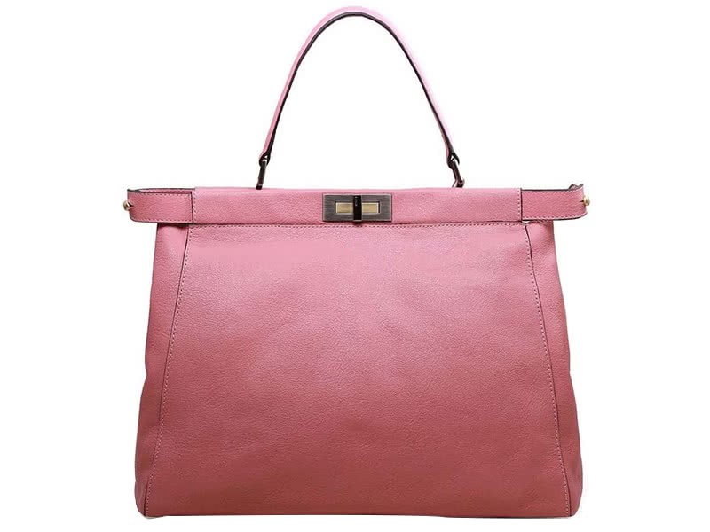 Fendi Peekaboo Calfskin Leather Bag Pink 3