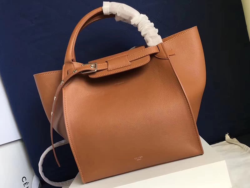 Celine Small Big Bag With Long Strap In Supple Grained Calfskin Camel 1