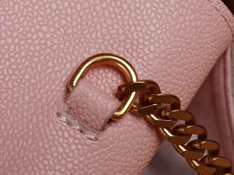 Ysl  Medium Monogramme Satchel  Pink Grain  Poudre Textured Matelasse Leather 10