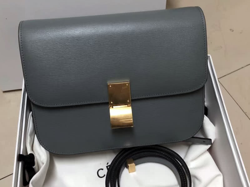 Celine Medium Classic Bag In Box Calfskin Grey 1
