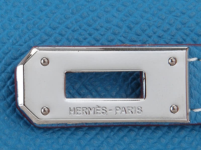 Hermes Epsom Original Calfskin Kelly Long Wallet Blue 4