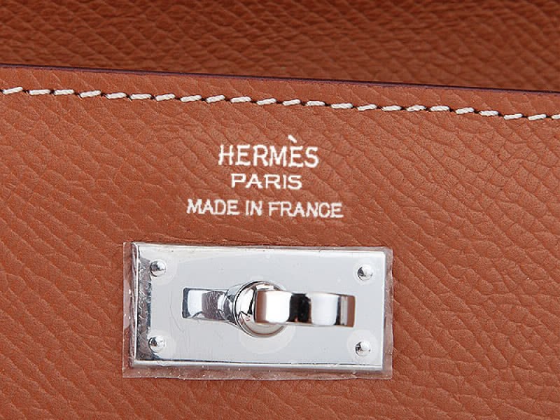 Hermes Epsom Original Calfskin Kelly Long Wallet Camel 5
