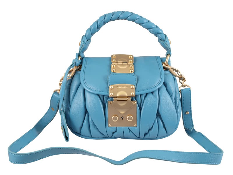 Miu Miu Small Coffer Bag Blue 1