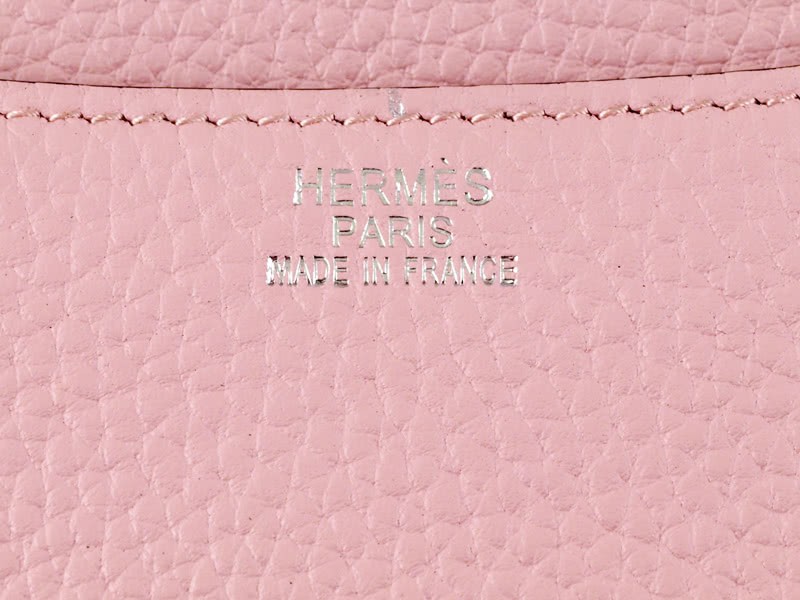 Hermes Constance 23 Single Shoulder Bag Togo Leather Light Pink 8