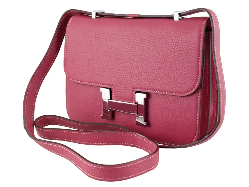 Hermes Constance 23 Single Shoulder Bag Togo Leather Pink 2