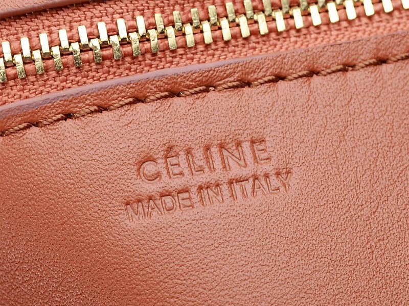 Celine Tie Nano Top Handle Bag Leather Camel 18
