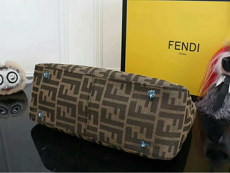 Fendi Ff Fabric Tote With Silver Hardware ff06-A 5