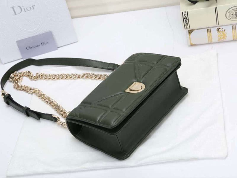 Dior Small Diorama Lambskin Bag Green d05262 5