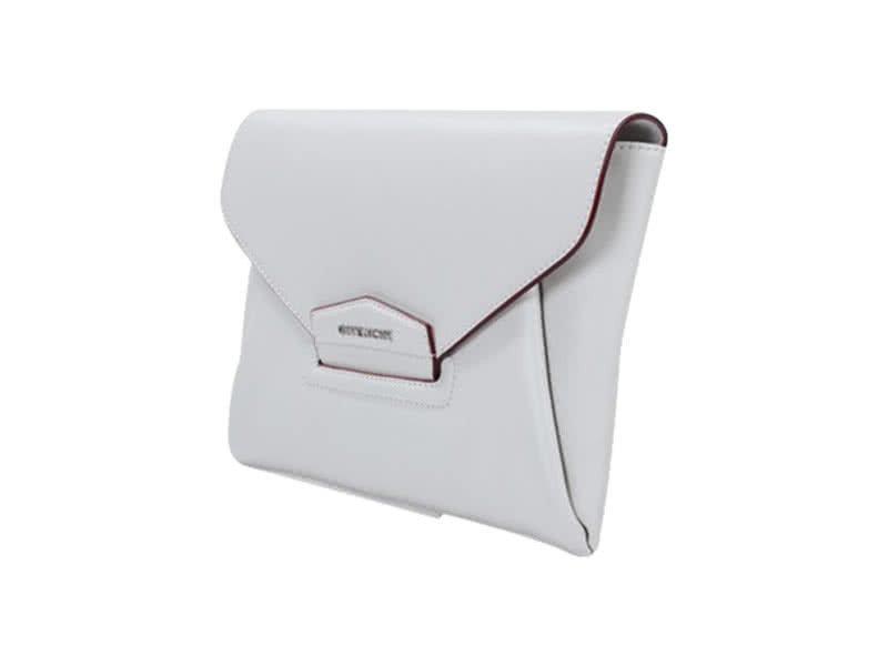 Givenchy Antigona Envelope Clutch Grained Leather White 2
