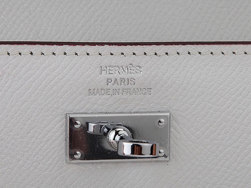 Hermes Epsom Original Calfskin Kelly Long Wallet White 5