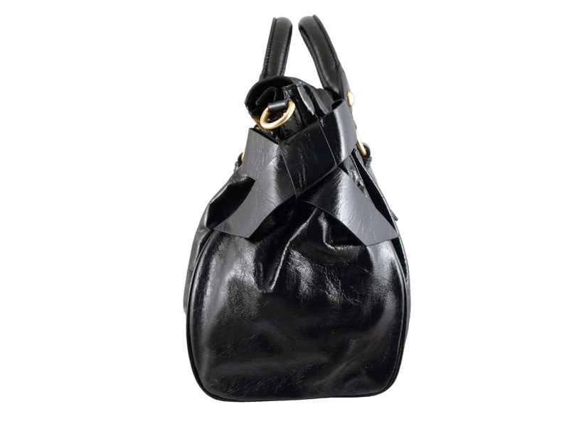 Miu Miu Shinny Leather Large Boston Bag Black 3