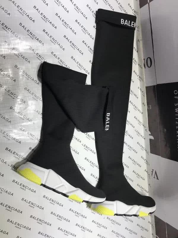 Balenciaga Speed Sock Boots Black White 4