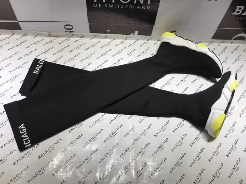 Balenciaga Speed Sock Boots Black White 1
