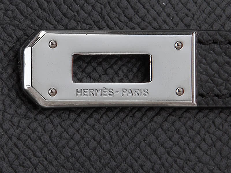 Hermes Epsom Original Calfskin Kelly Long Wallet Black 5